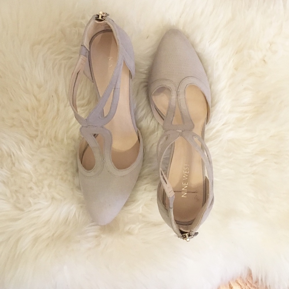 Nine West Leather Strap Heels
